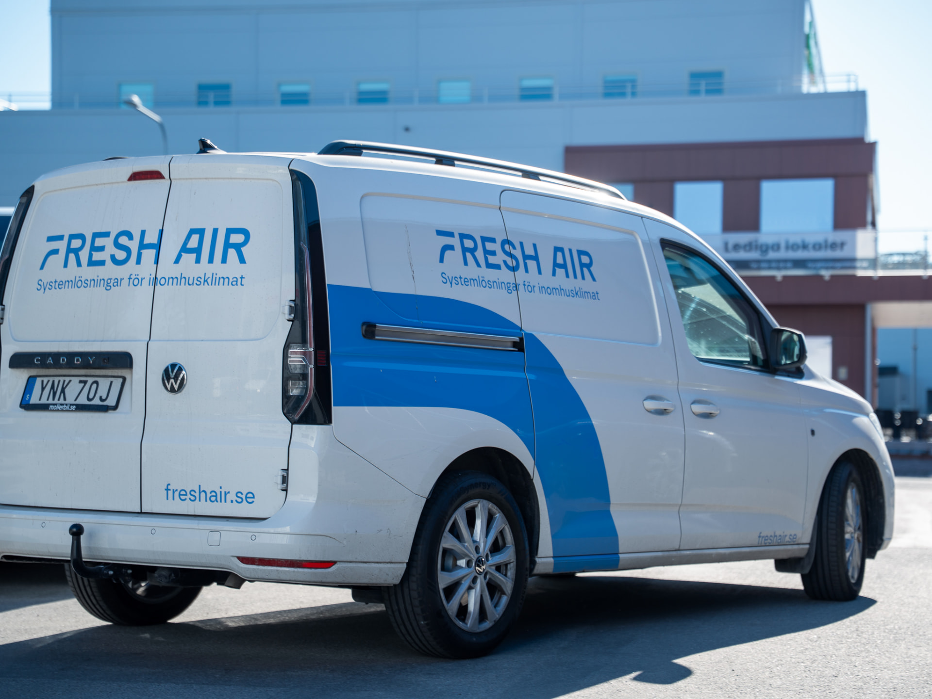 Fresh Airs servicebil på väg till ett serviceuppdrag