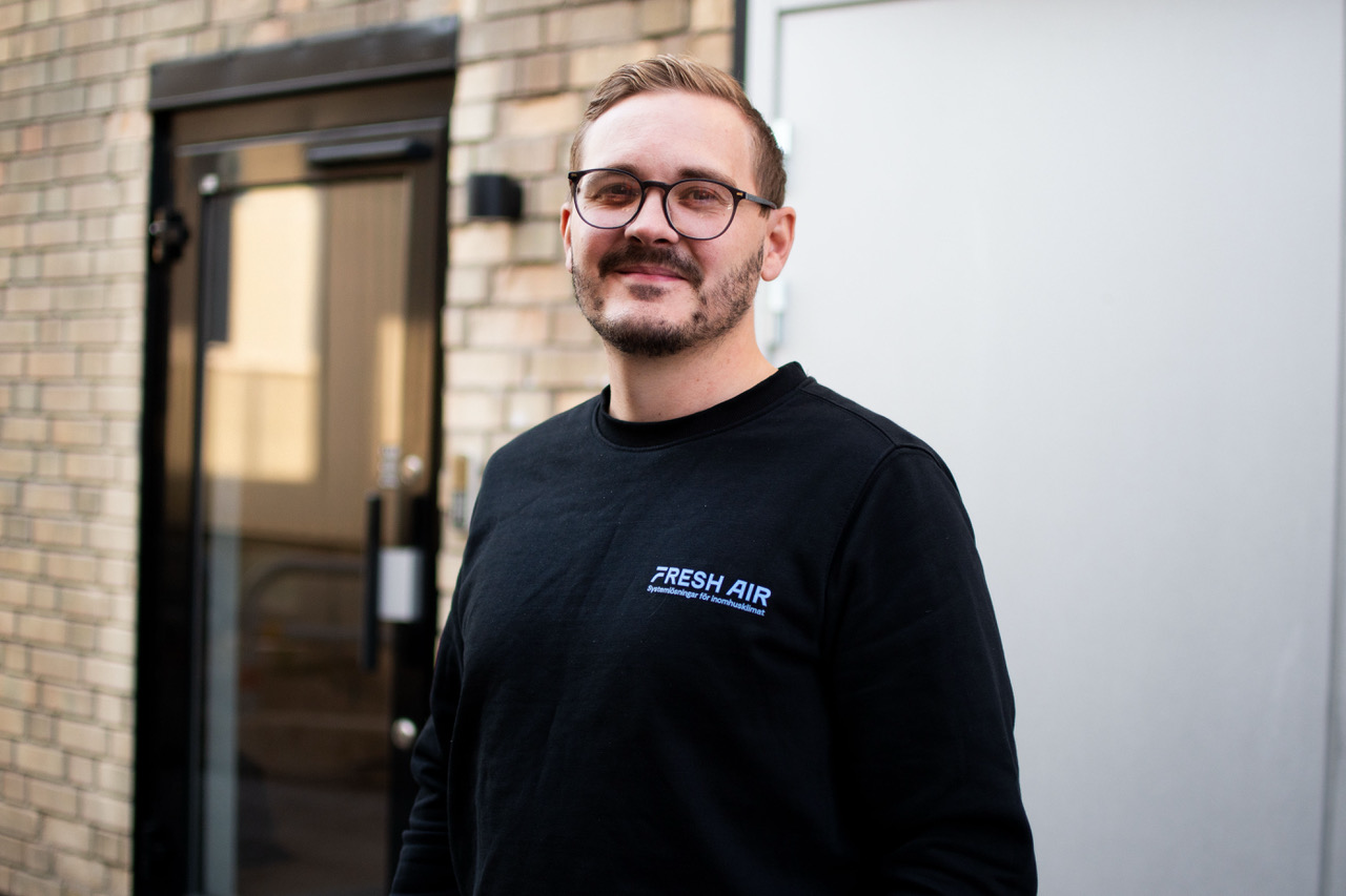 Viktor Tallskog, försäljning värmepumpar på Fresh Air